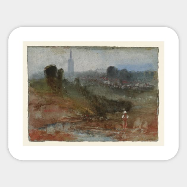 A View of Petworth Church, with the Chimneys of Petworth House to the Right of the Spire, 1827 Sticker by Art_Attack